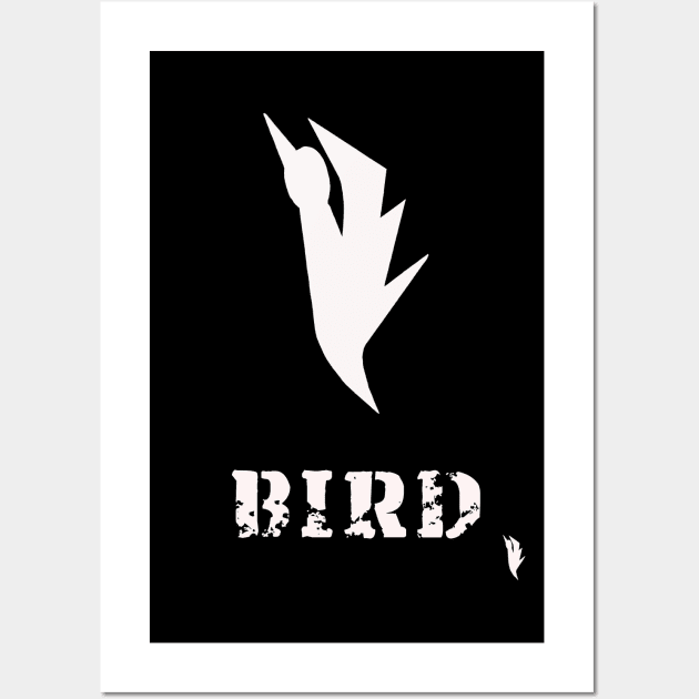 Store logo bird white Wall Art by Bird